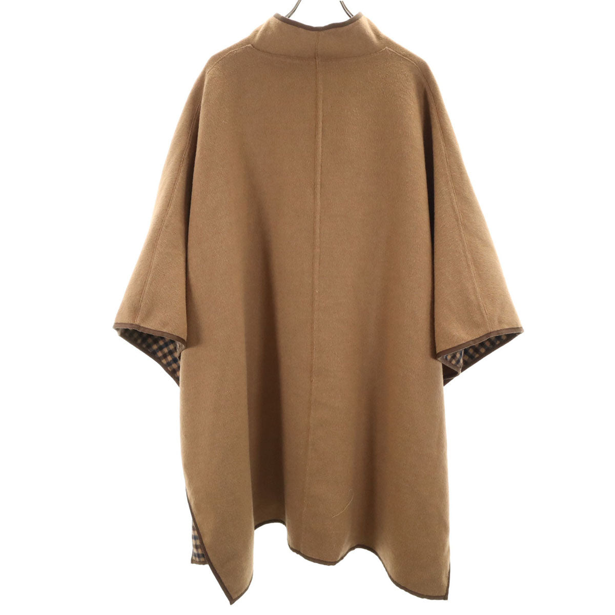 美品 AMERI UNDRESSED アメリ ウールブレンド ポンチョ F ブラウン リバーシブル レディース