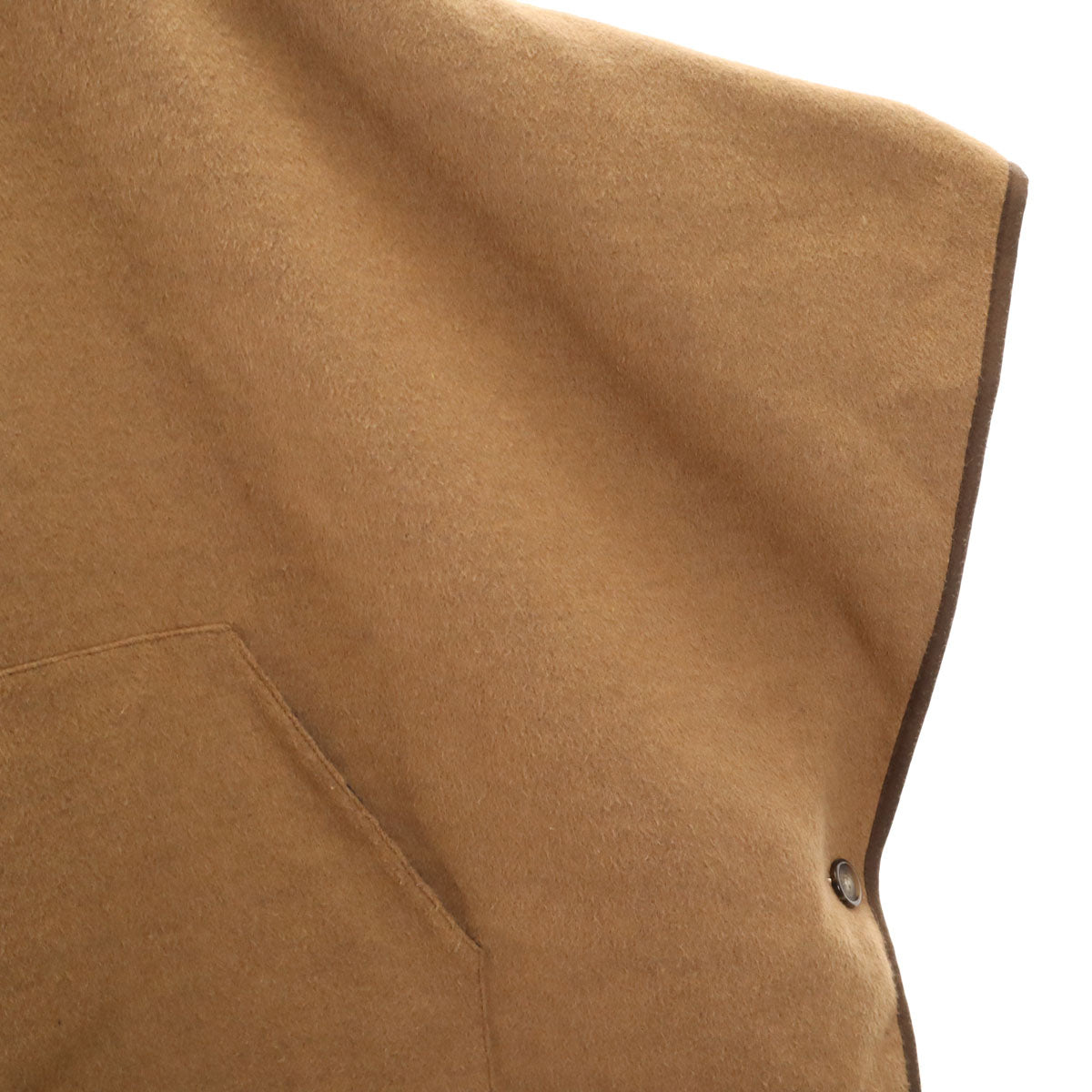 美品 AMERI UNDRESSED アメリ ウールブレンド ポンチョ F ブラウン リバーシブル レディース