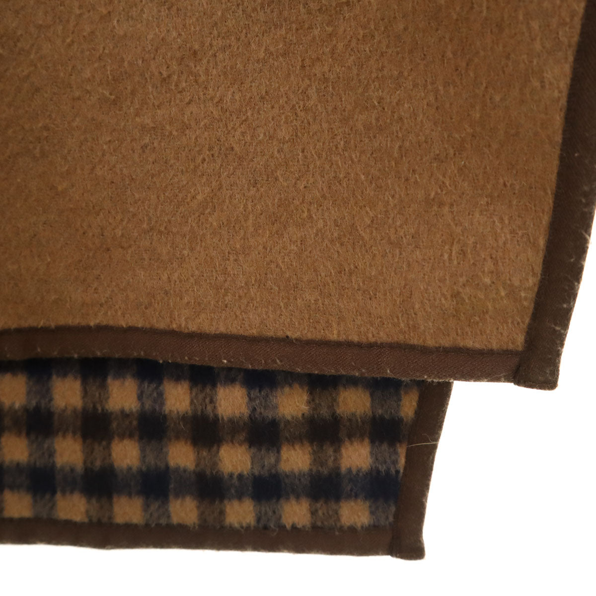 美品 AMERI UNDRESSED アメリ ウールブレンド ポンチョ F ブラウン リバーシブル レディース