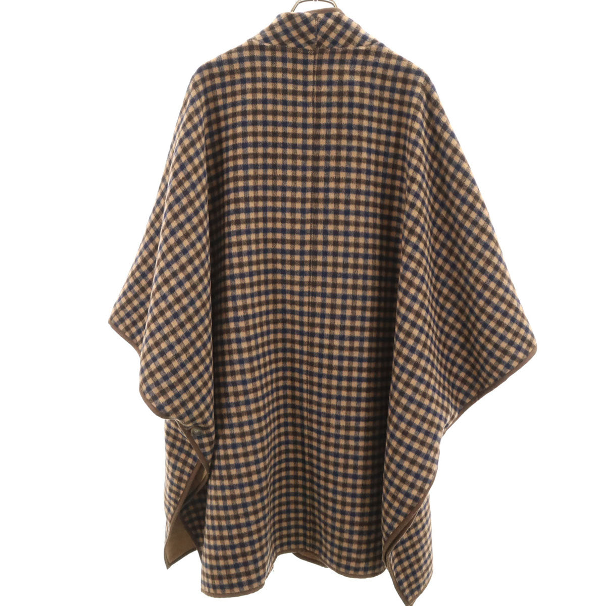 美品 AMERI UNDRESSED アメリ ウールブレンド ポンチョ F ブラウン リバーシブル レディース