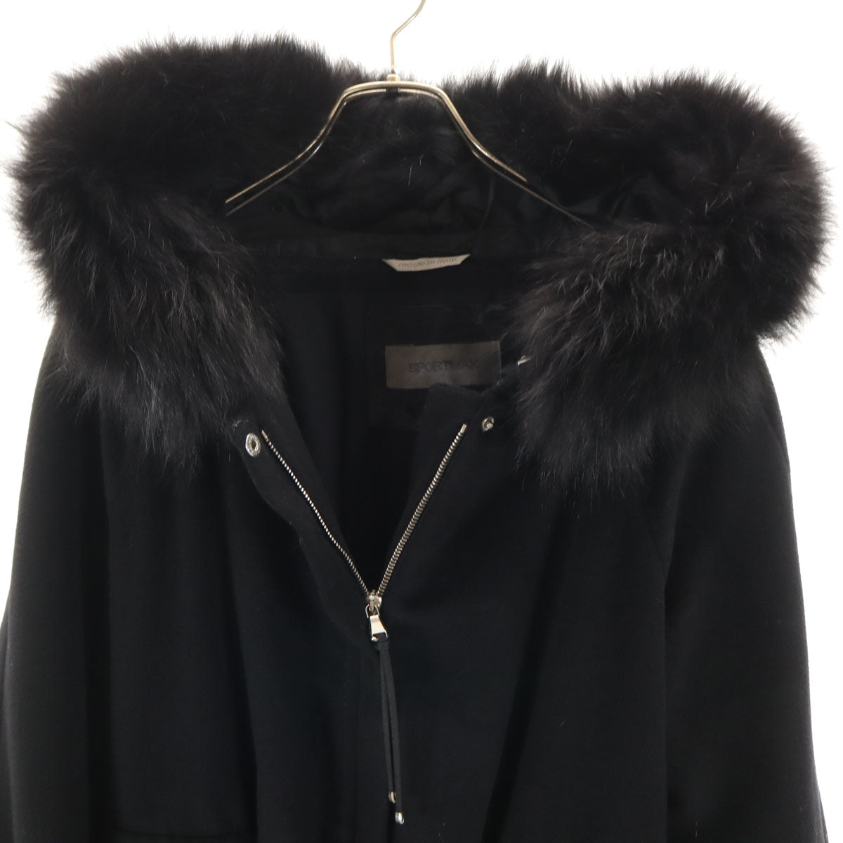 SPORTMAX スポーツマックス イタリア製 ウールコート 42 ブラック レディース