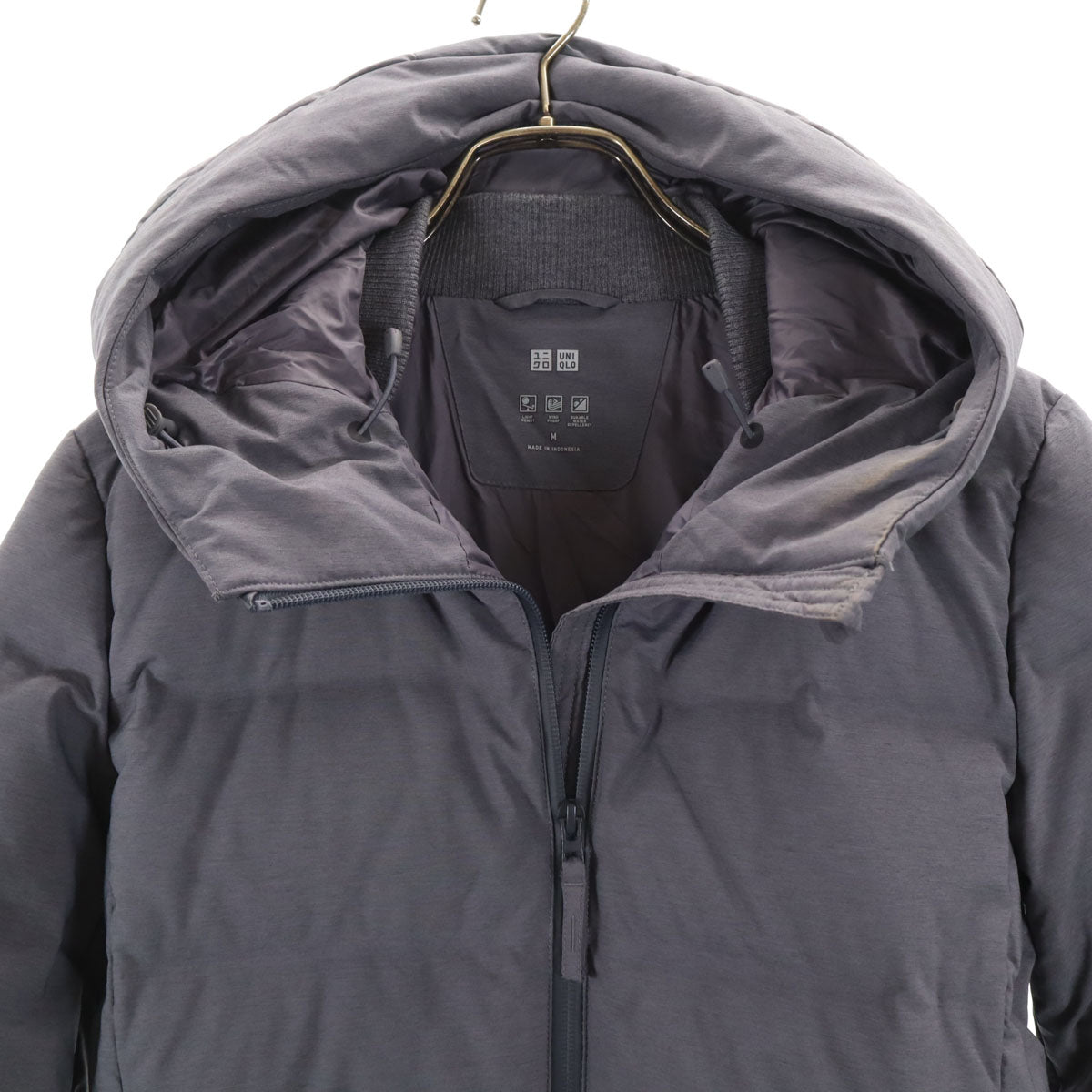 UNIQLO ユニクロ シームレス ショート ダウンコート M グレー レディース