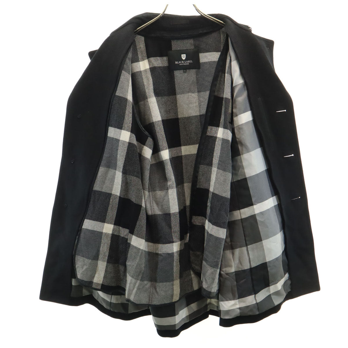 BLACK LABEL CRESTBRIDGE ブラックレーベルクレストブリッジ チェスターコート L ブラック ベストライナー付き メンズ