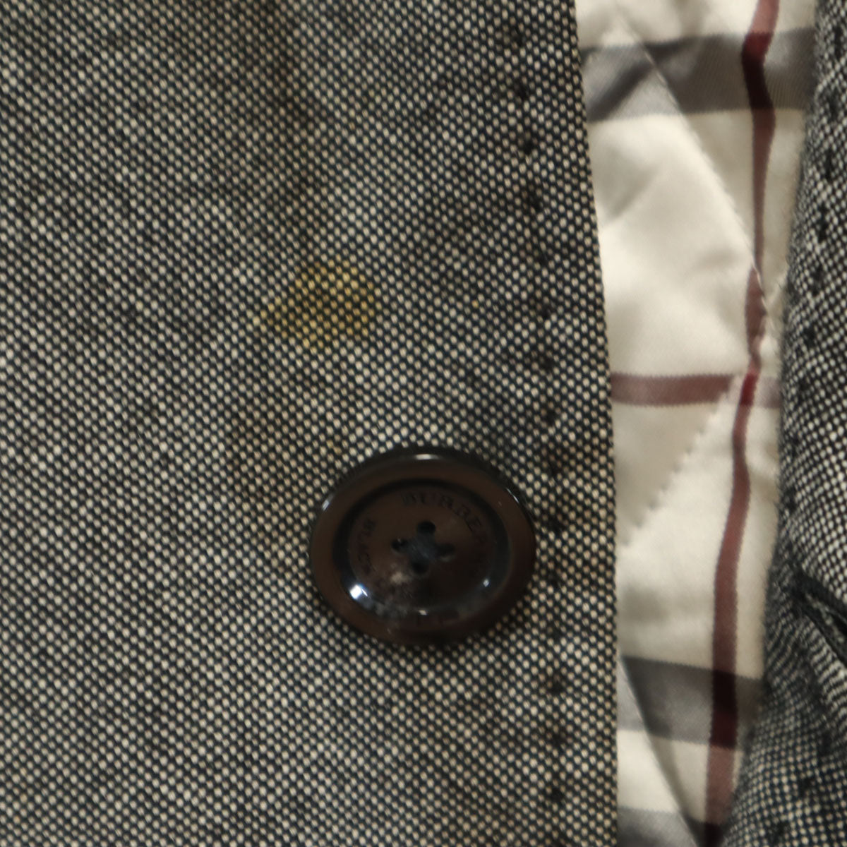 BURBERRY BLACK LABEL バーバリーブラックレーベル ウール ライナー付き ステンカラーコート M ブラック系 三陽商会 メンズ