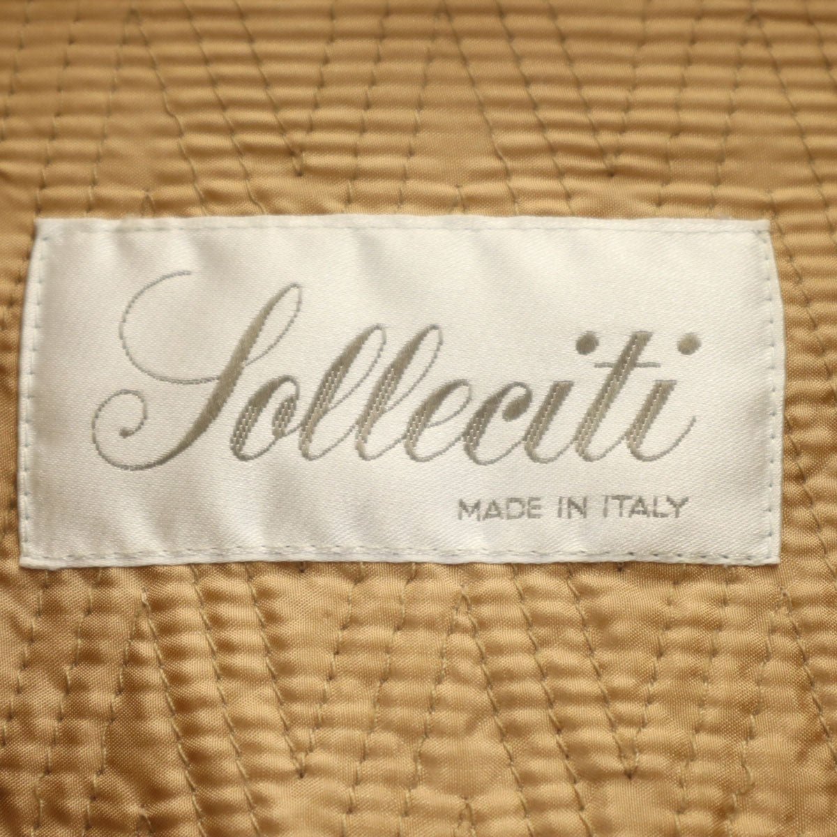 Solleciti ソレシティ イタリア製 アルパカブレンド 切替 毛皮コート 42 ベージュ PIACENZA レディース