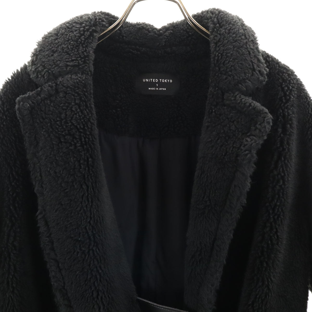 UNITED TOKYO ユナイテッドトウキョウ 日本製 ボアコート 1 ブラック レディース