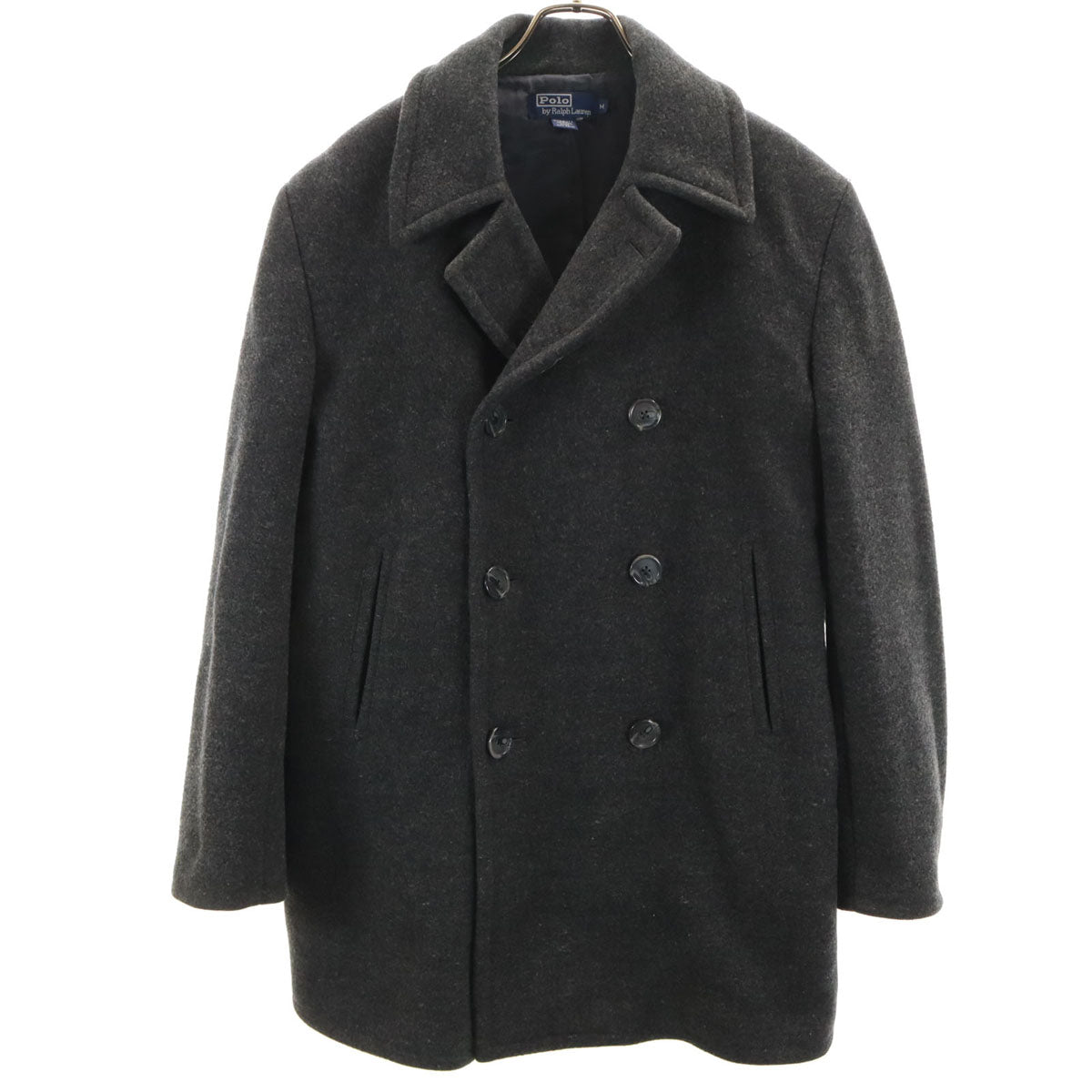 Polo by Ralph Lauren ポロバイラルフローレン 90s USA製 オールド メルトン ピーコート M チャコールグレー Pコート メンズ