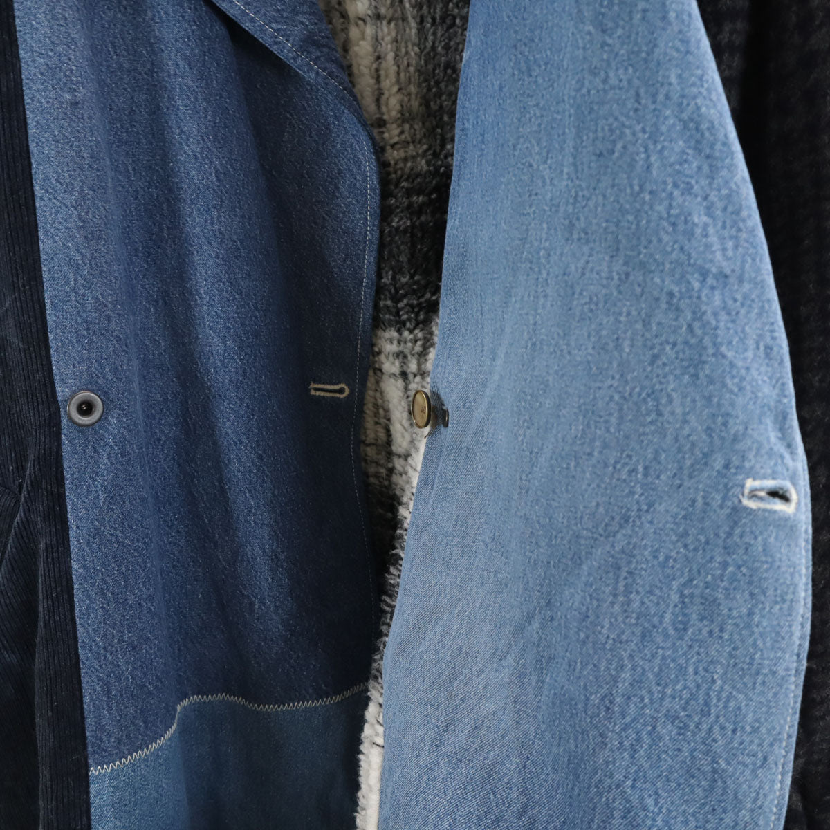 masterkey マスターキー 日本製 クレイジーパターン コート F ネイビー 裏ボア メンズ