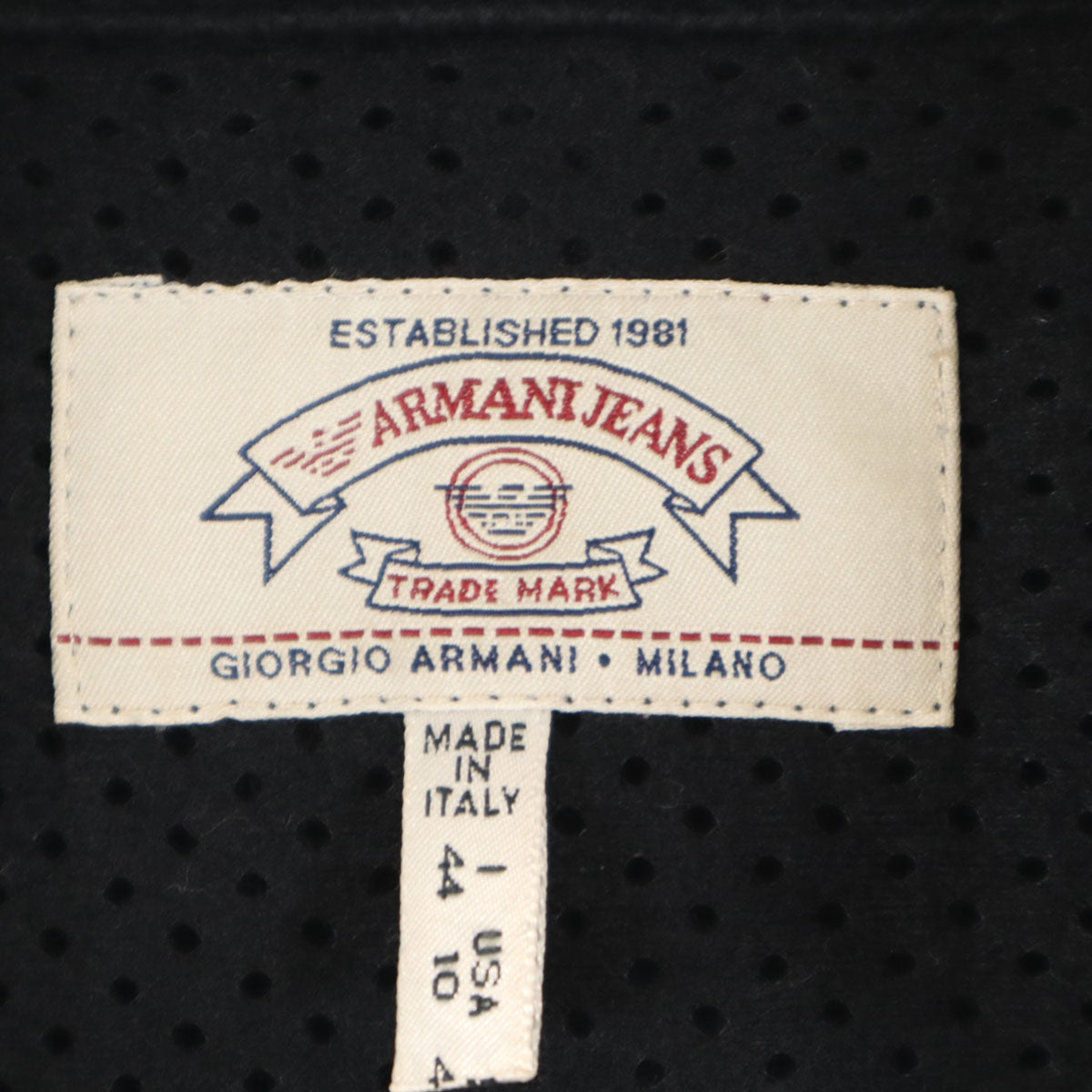 ARMANI JEANS アルマーニジーンズ 90s イタリア製 オールド ステンカラーコート 44 ブラック レディース