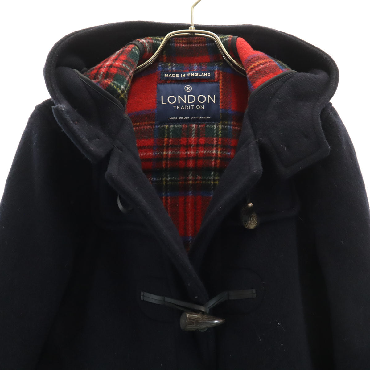 LONDON TRADITION ロンドントラディション イングランド製 ウールブレンド ダッフルコート 34 ネイビー レディース