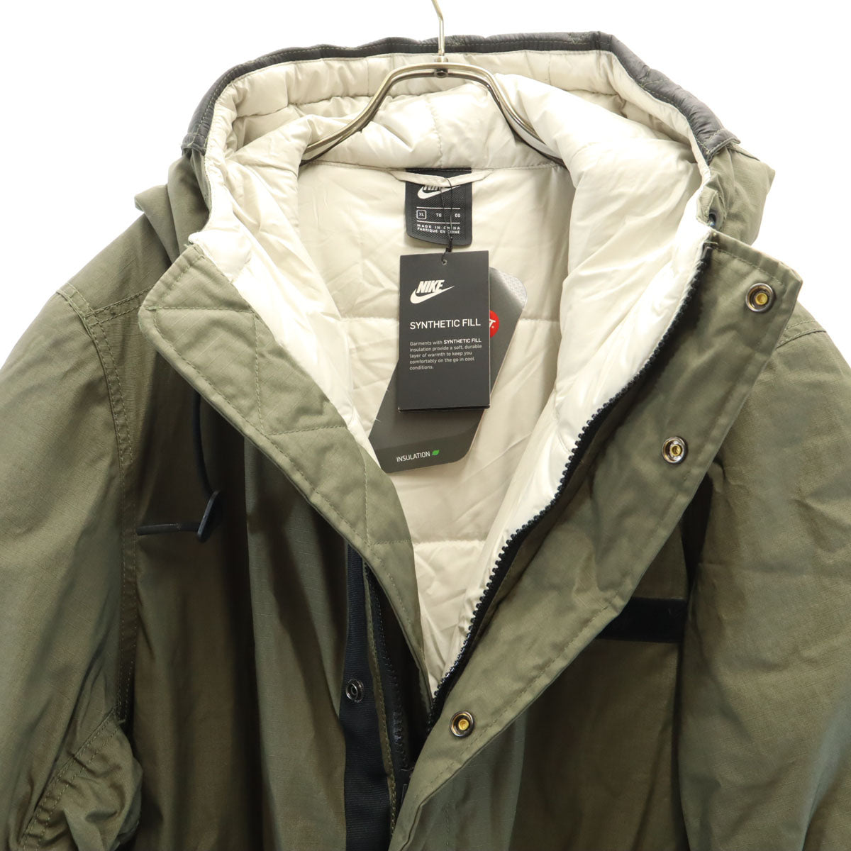 NIKE ナイキ 中綿コート XL カーキ メンズ