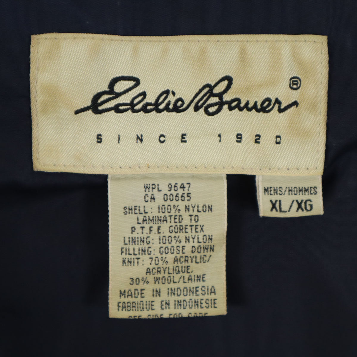 Eddie Bauer エディーバウアー 00s 白タグ ダウンコート XL グリーン アウトドア メンズ