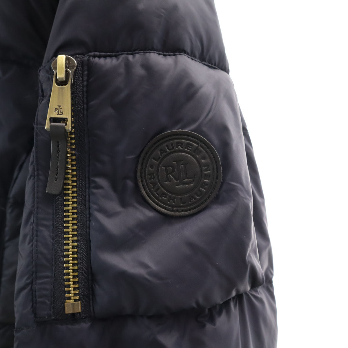美品 LAUREN RALPH LAUREN ローレンラルフローレン ダウンコート XXS ネイビー レディース