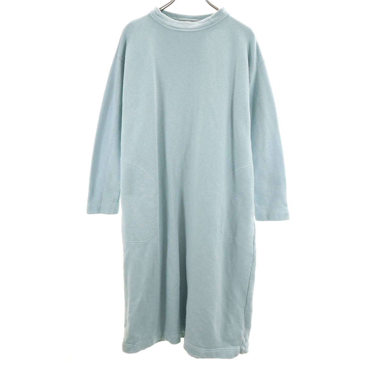 45R 45rpm フォーティーファイブアールピーエム 長袖 スウェット ワンピース ブルー レディース