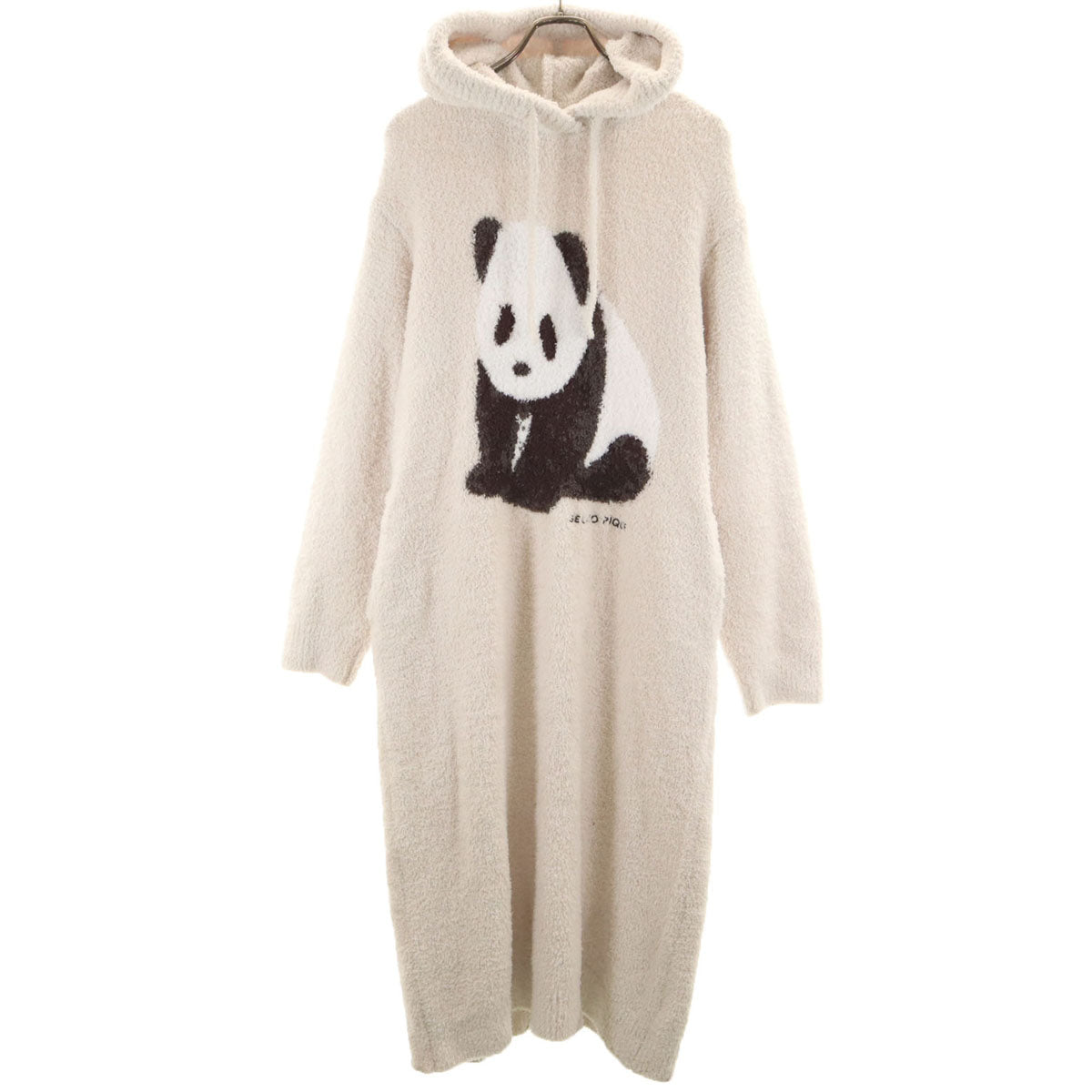 gelato pique ジェラートピケ パンダ 長袖 フードドレス ワンピース F ベージュ系 ふわモコ ルームウェア ジェラピケ レディース