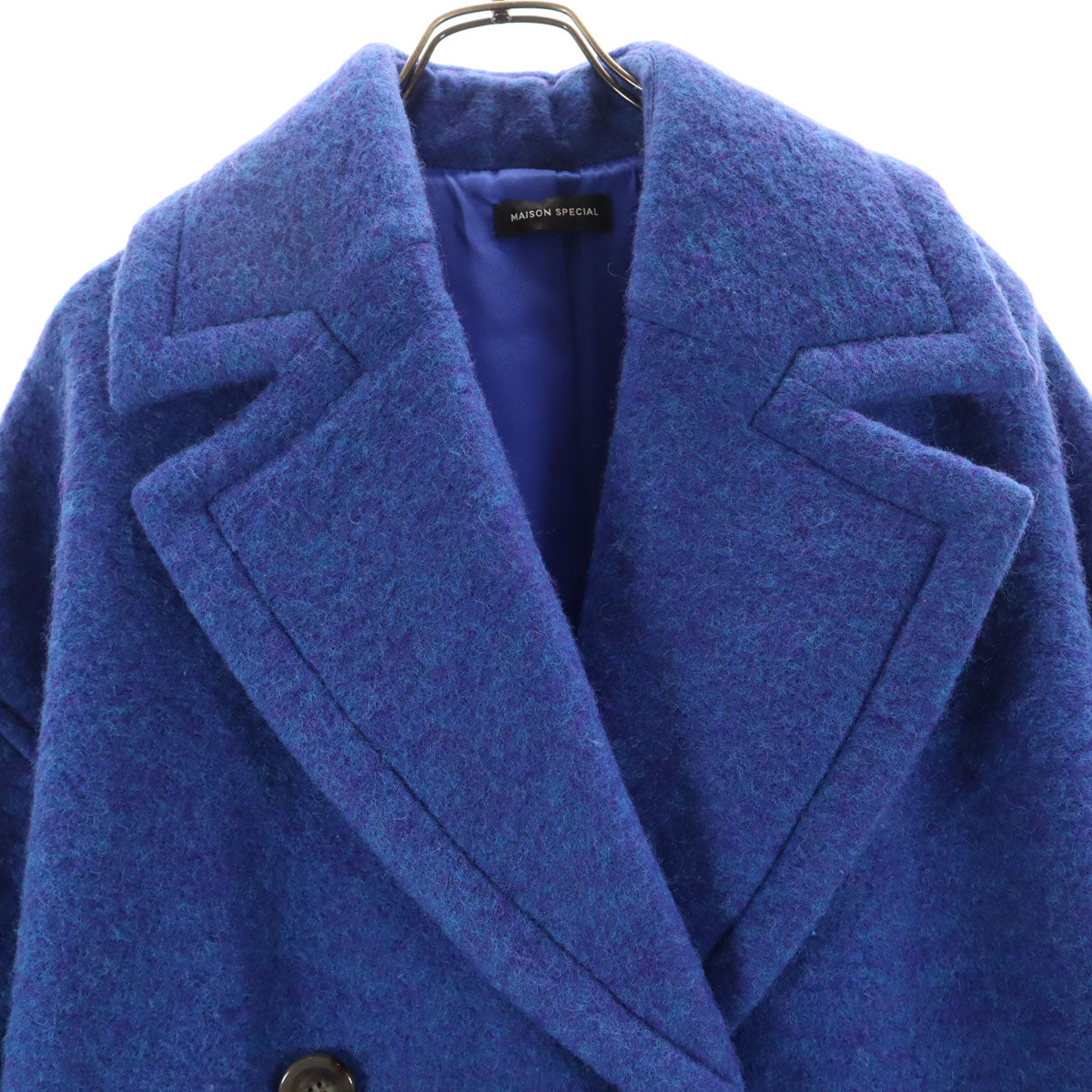 MAISON SPECIAL メゾンスペシャル ダブルブレスト チェスターコート FREE ブルー系 中綿 レディース