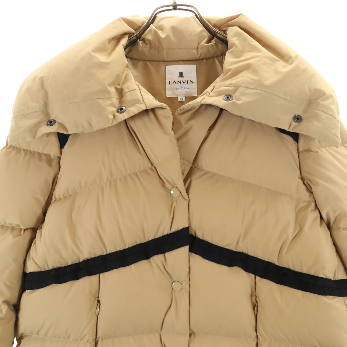 LANVIN en Bleu ランバンオンブルー ダウンコート 38 ベージュ レディース