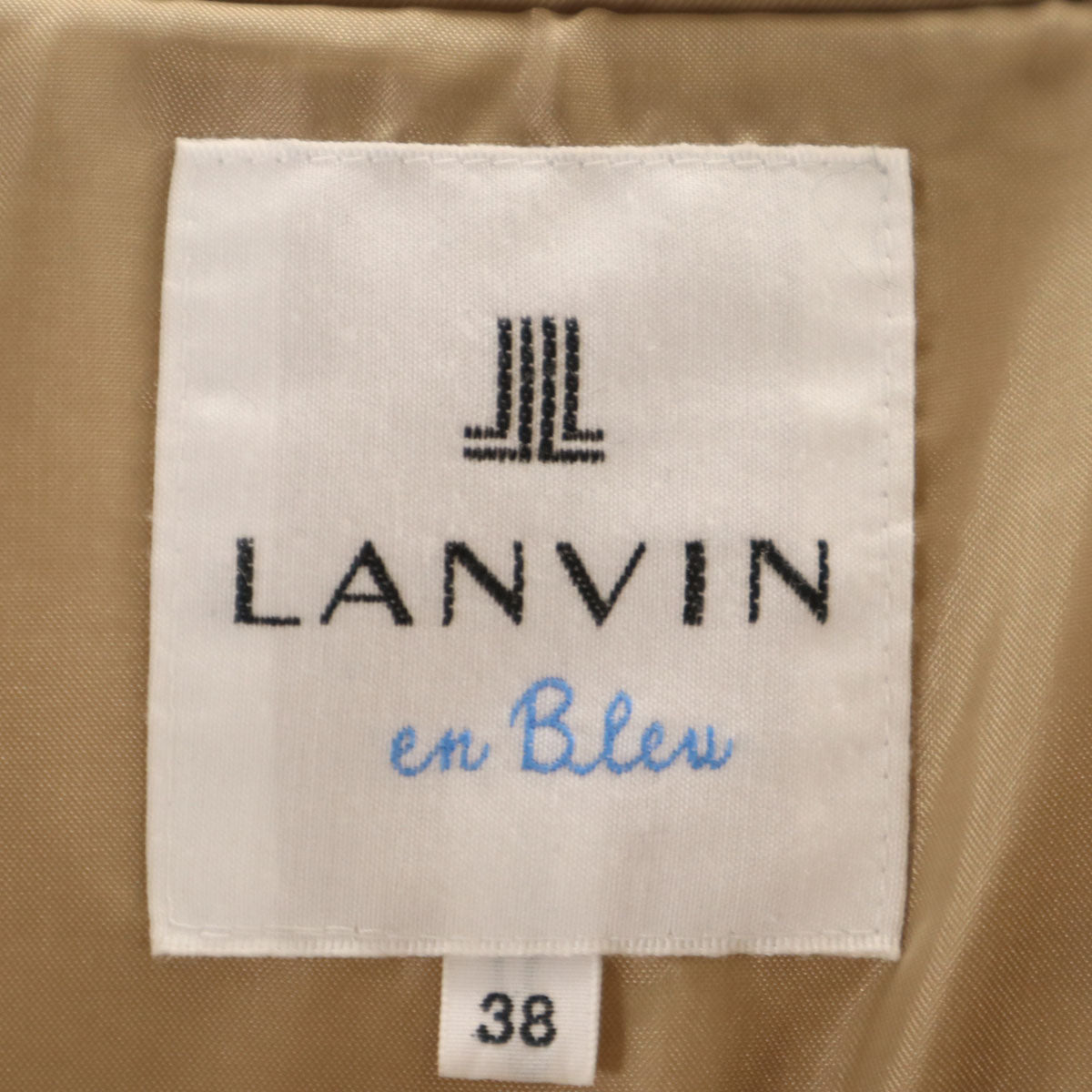 LANVIN en Bleu ランバンオンブルー ダウンコート 38 ベージュ レディース