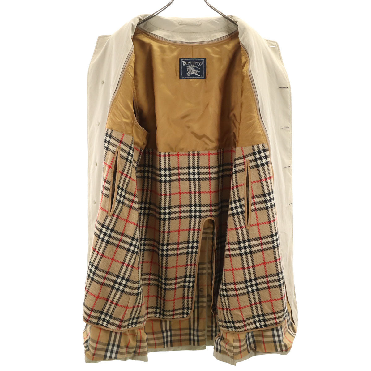Burberrys バーバリーズ 90s オールド ステンカラーコート 92-170 ベージュ ライナー付き レディース