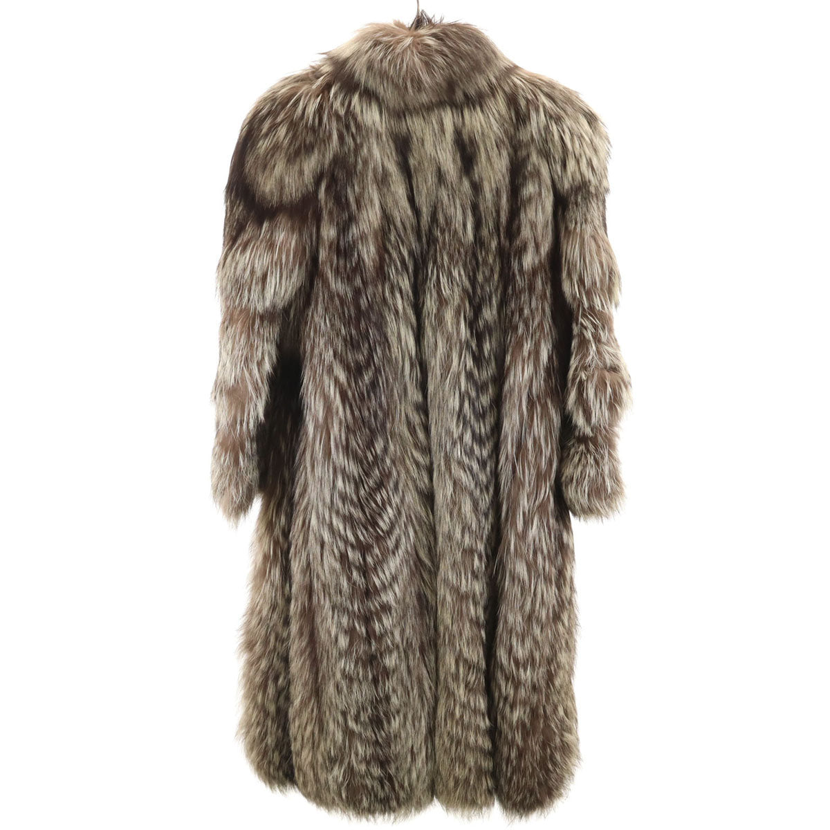 美品 EMBA エンバ シルバーフォックス 毛皮コート 11 ブラウン レディース