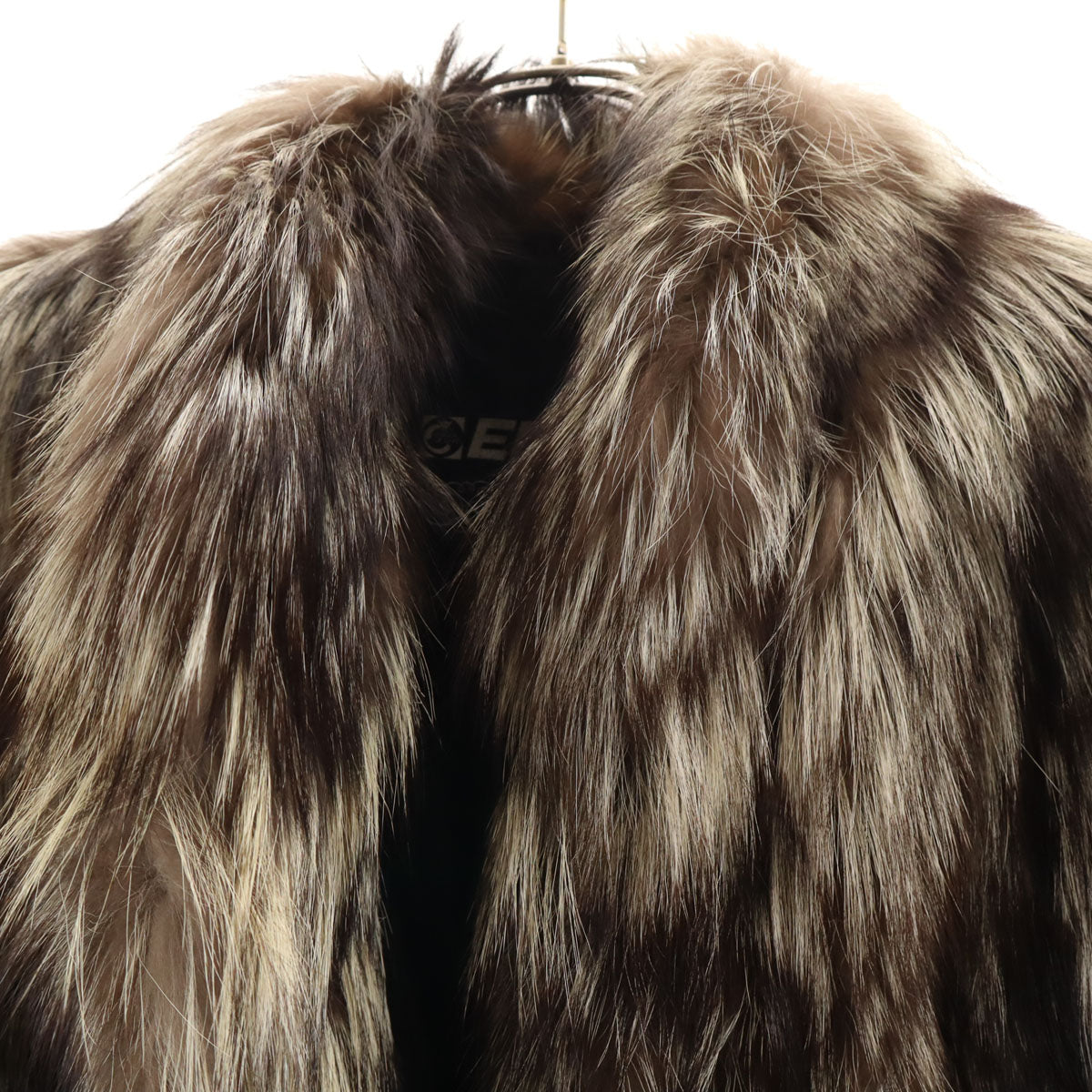 美品 EMBA エンバ シルバーフォックス 毛皮コート 11 ブラウン レディース