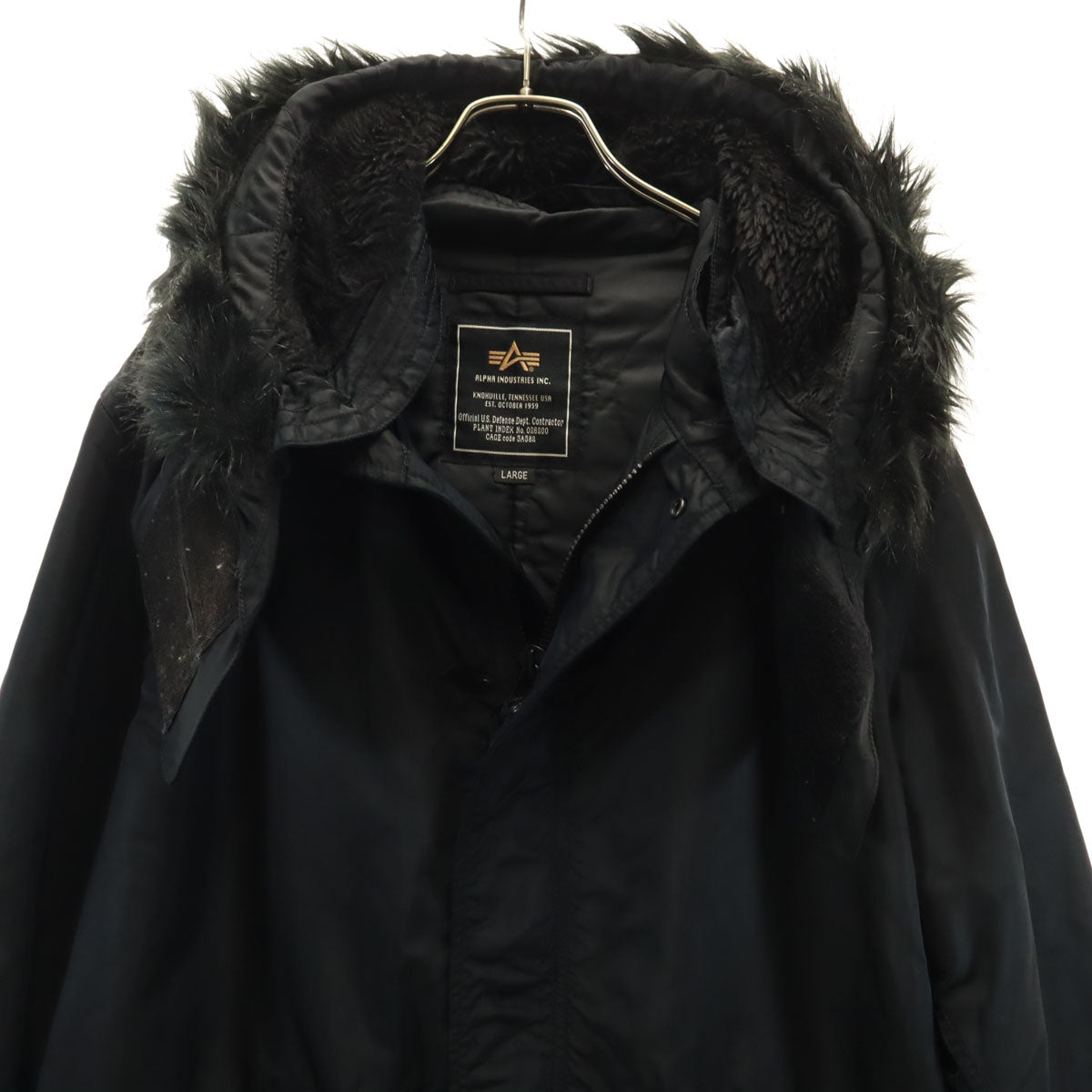 ALPHA INDUSTRIES INC アルファインダストリーズ 中綿コート L ブラック系 メンズ