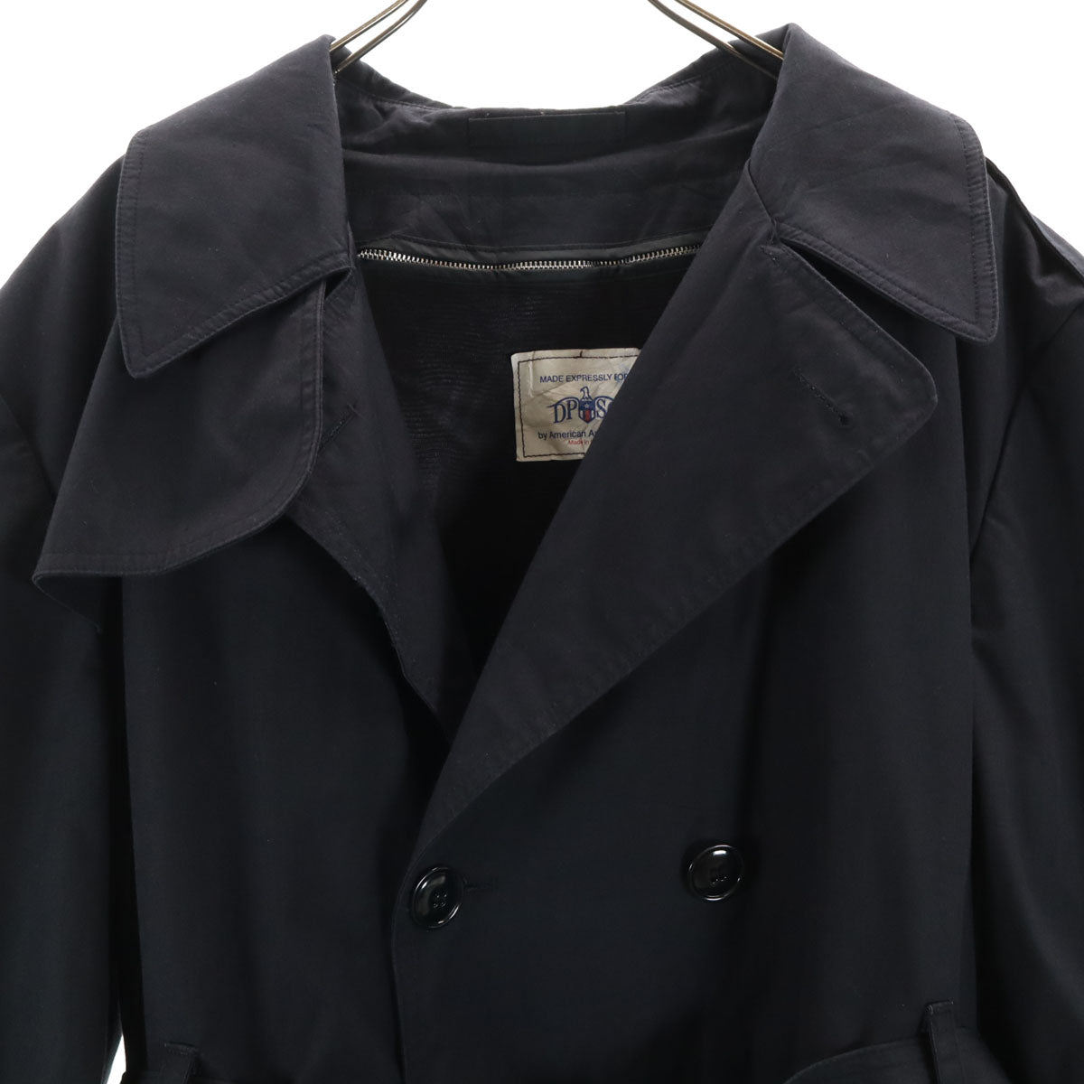 American Apparel アメリカンアパレル 90s USA製 DPSC オールド オールウェザー トレンチコート 46S 濃紺 メンズ