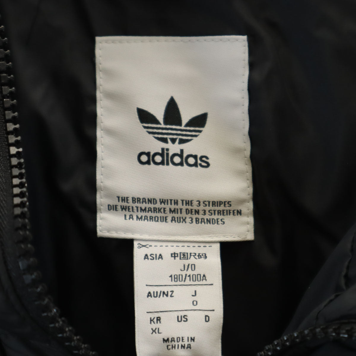 未使用 adidas アディダス トレフォイルロゴ ダウンコート O ブラック メンズ