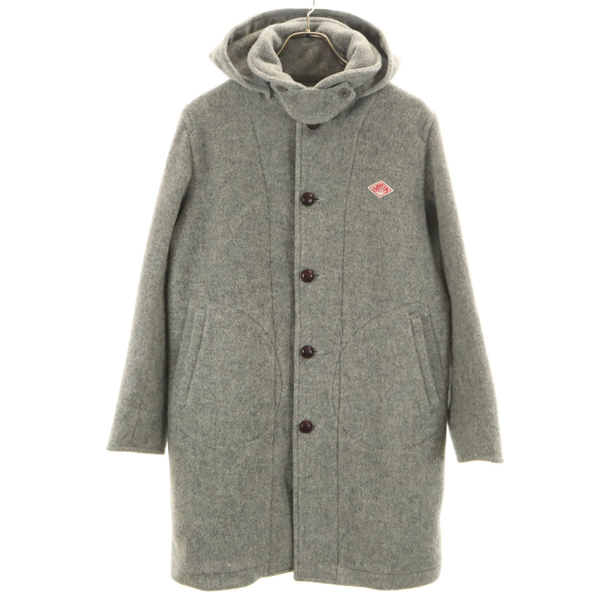 Danton ダントン ウールモッサ ロングコート 38 グレー レディース