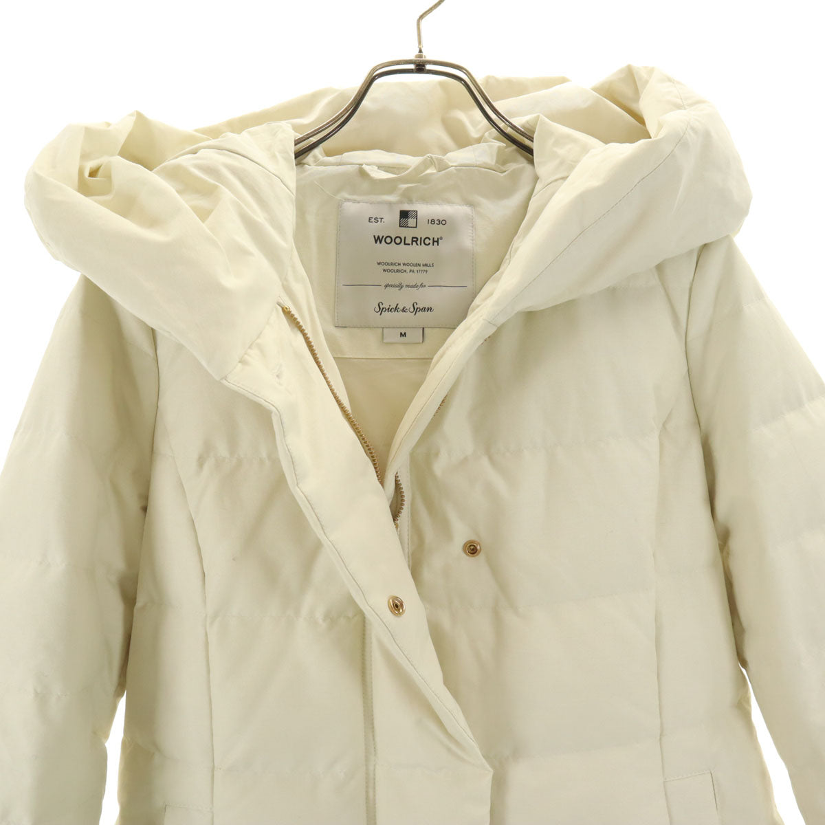 WOOLRICH ウールリッチ ダウンコート M アイボリー レディース