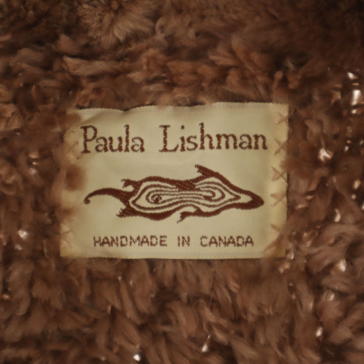 美品 paula lishman ポーラ リシュマン 70s 80s カナダ製 ヴィンテージ 毛皮コート M キャメル レディース