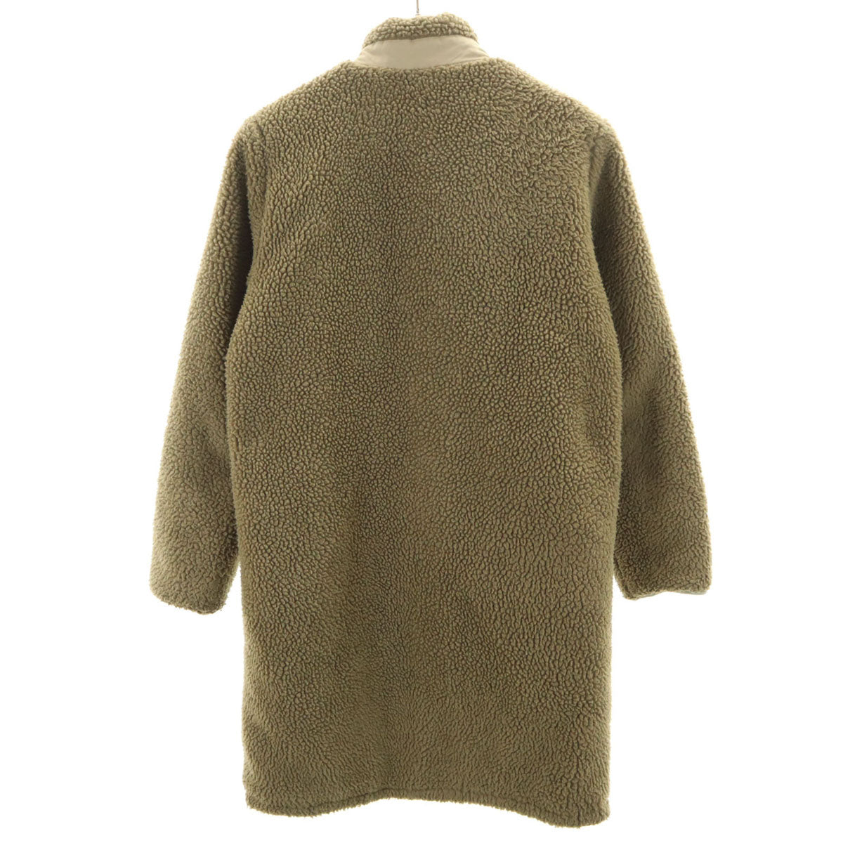 TAION タイオン ボア ダウンコート L ベージュ系 リバーシブル レディース