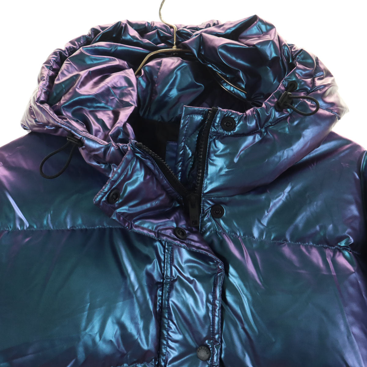 GAP ギャップ メタリック ダウンコート M パープル系 レディース