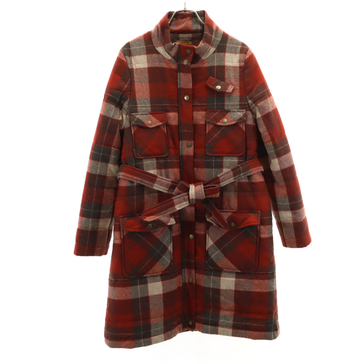 PENDLETON ペンドルトン USA製 チェック 中綿コート M レッド系 レディース