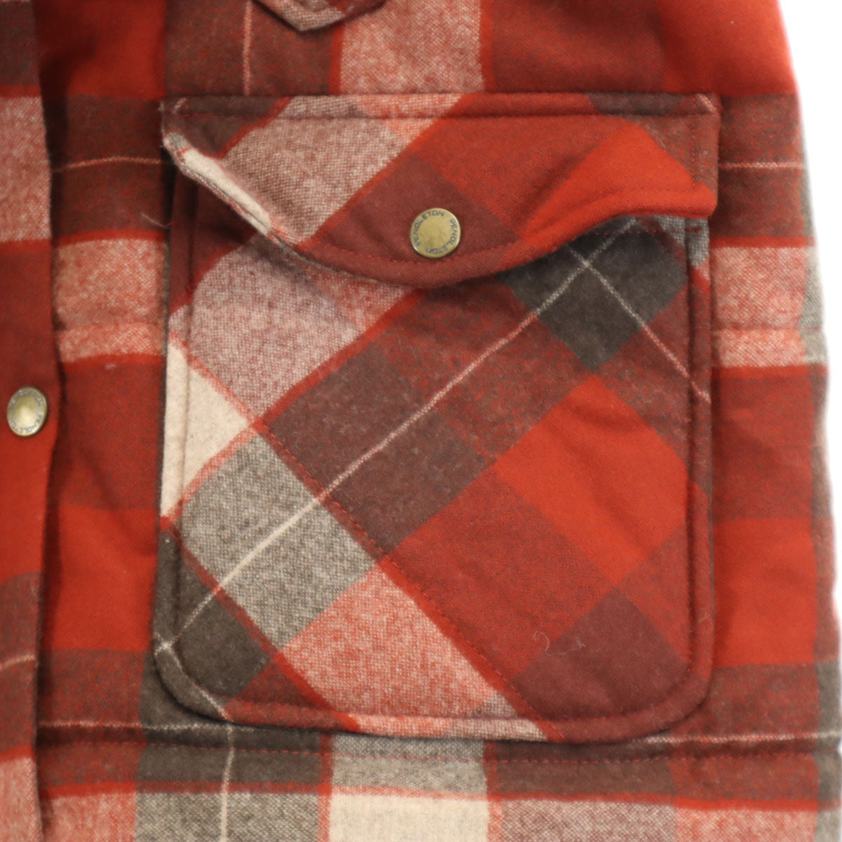 PENDLETON ペンドルトン USA製 チェック 中綿コート M レッド系 レディース