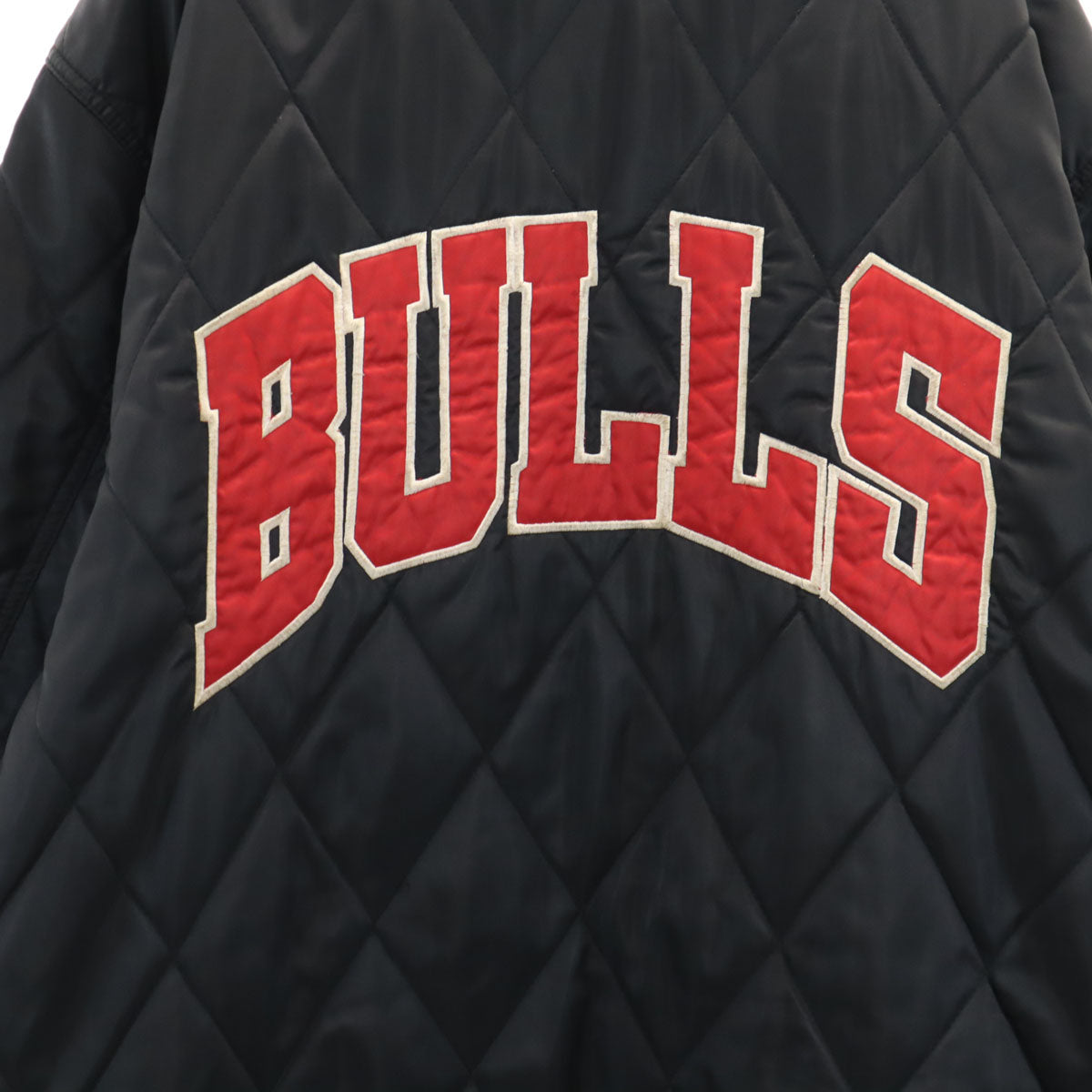 NBA エヌビーエー シカゴ・ブルズ キルティングコート L ブラック CHICAGO BULLS メンズ