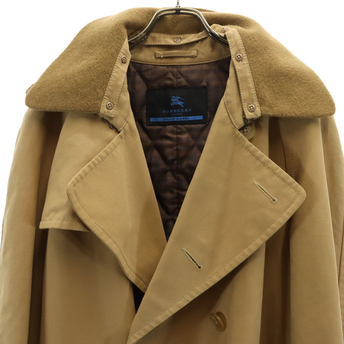 BURBERRY LONDON BLUE LABEL バーバリー ロンドン ブルーレーベル トレンチコート M ベージュ 三陽商会 中綿 メンズ