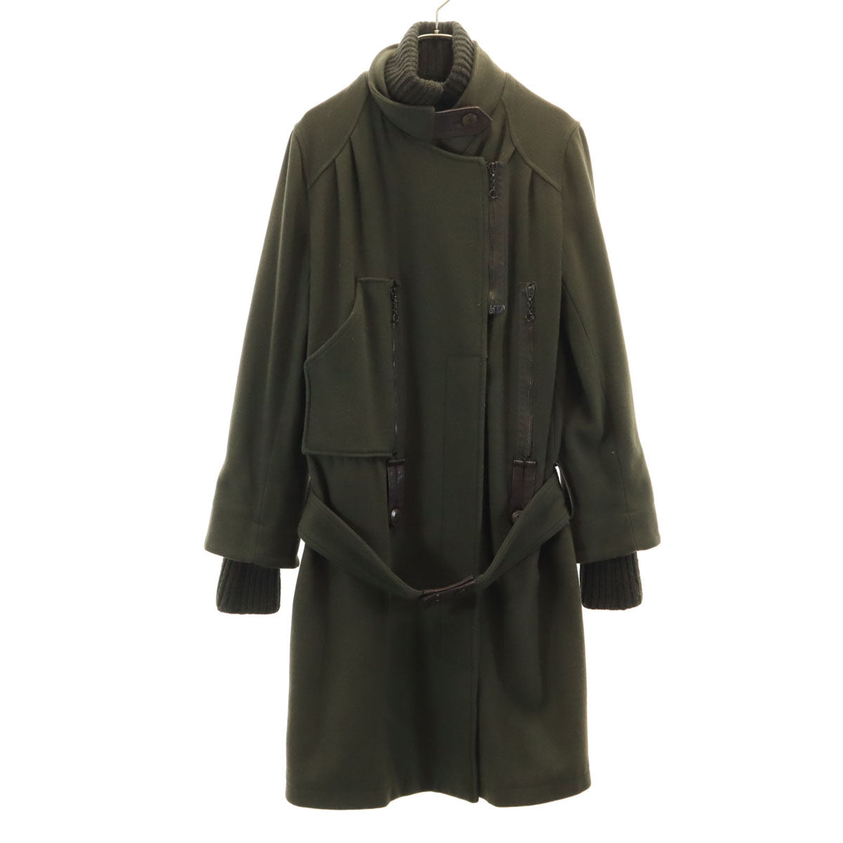 Diesel Style Lab ディーゼル スタイル ラボ イタリア製 ウールコート S カーキ レディース