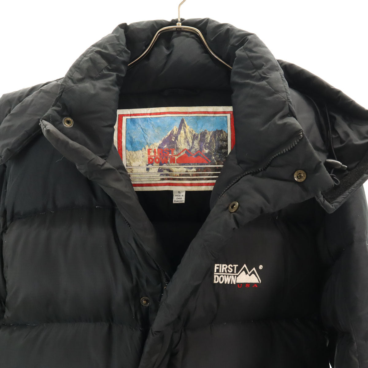 FIRSTDOWN ファーストダウン ダウンコート L ブラック メンズ