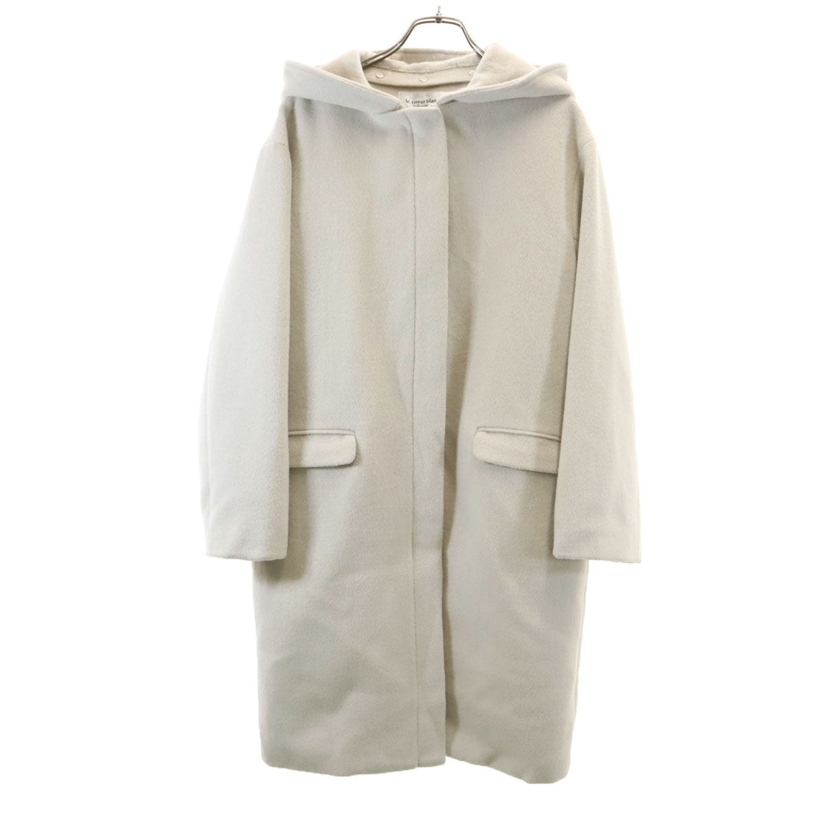 le coeur blanc ルクールブラン ノーカラーコート 38 グレー系 レディース