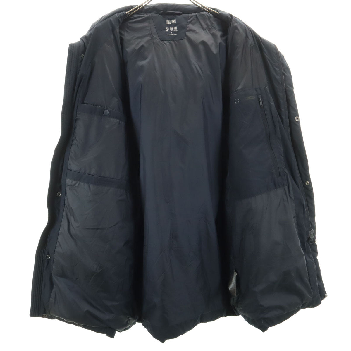 UNIQLO ユニクロ シームレス ダウンコート L ネイビー メンズ