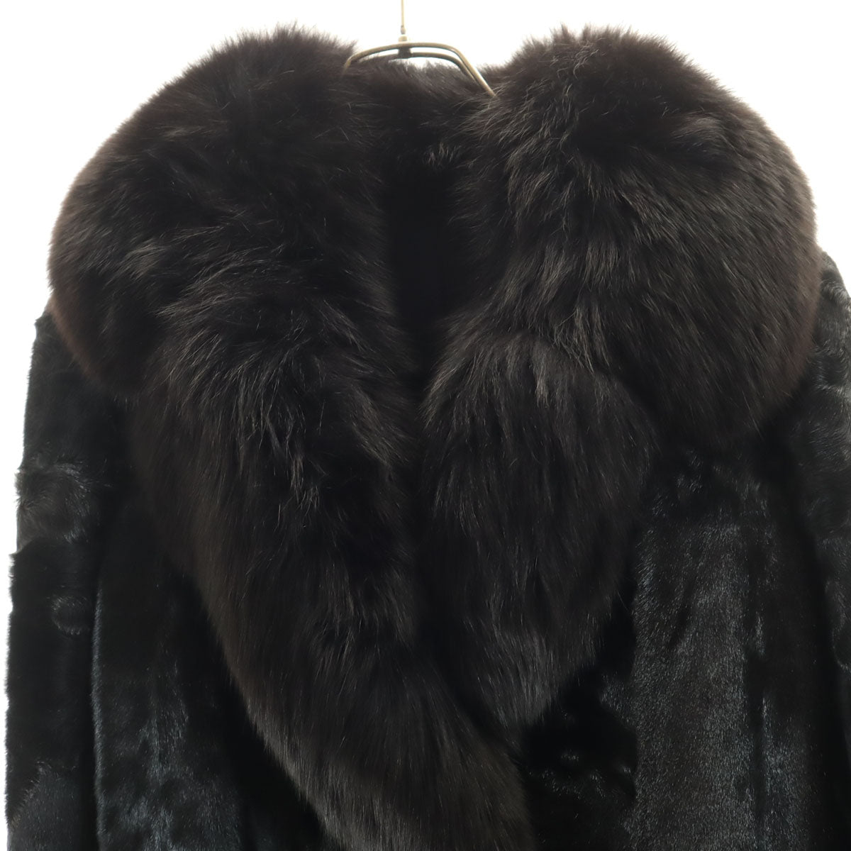 美品 毛皮コート 11 ブラック レディース