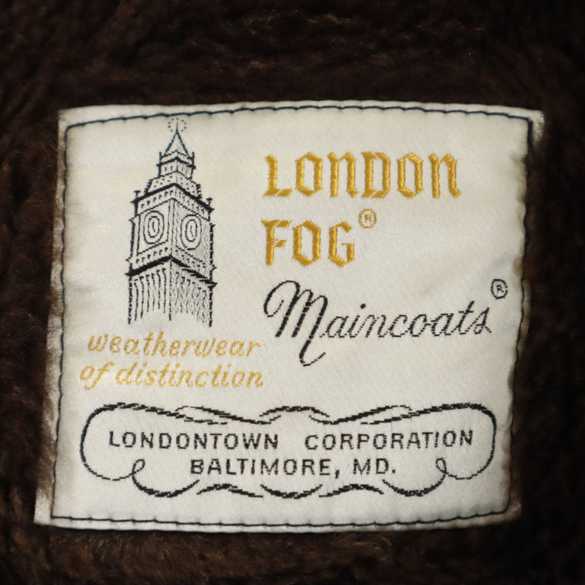 LONDON FOG ロンドンフォグ 80s ヴィンテージ ステンカラーコート 40 ブラウン ライナー付き メンズ