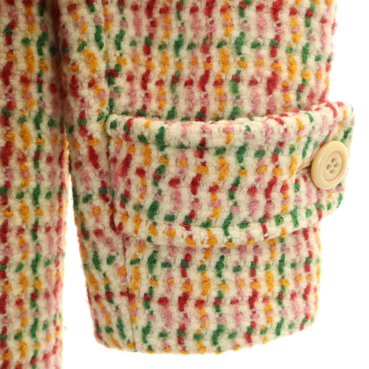 MaxMara WEEKEND LINE マックスマーラ ウィークエンドライン ツイード ステンカラーコート 38 マルチ レディース