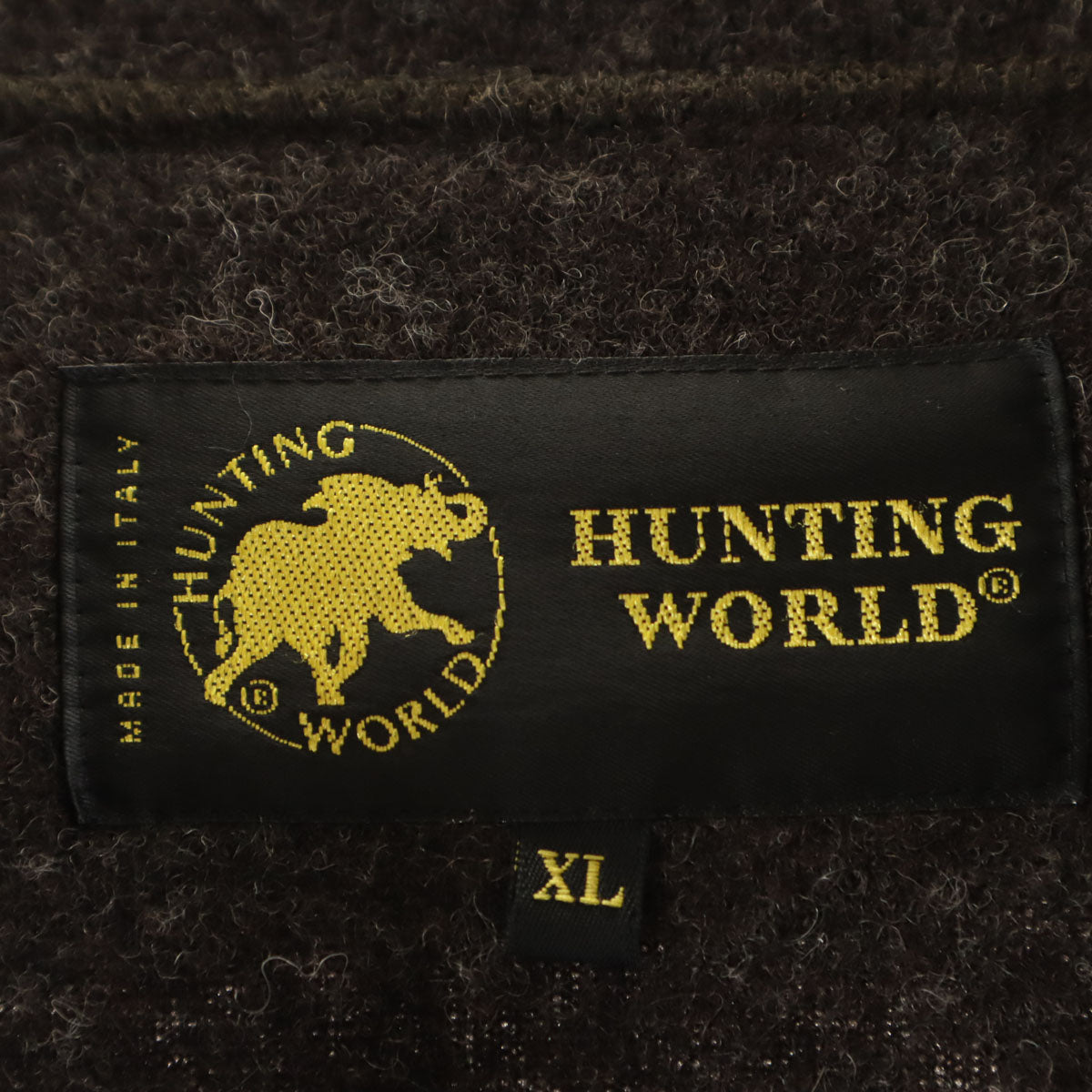 HUNTING WORLD ハンティングワールド イタリア製 圧縮ウール ダッフルコート XL チャコールグレー レディース