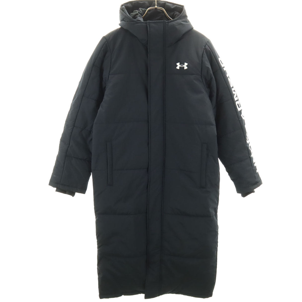 美品 UNDER ARMOUR アンダーアーマー ベンチコート S ブラック 中綿 メンズ