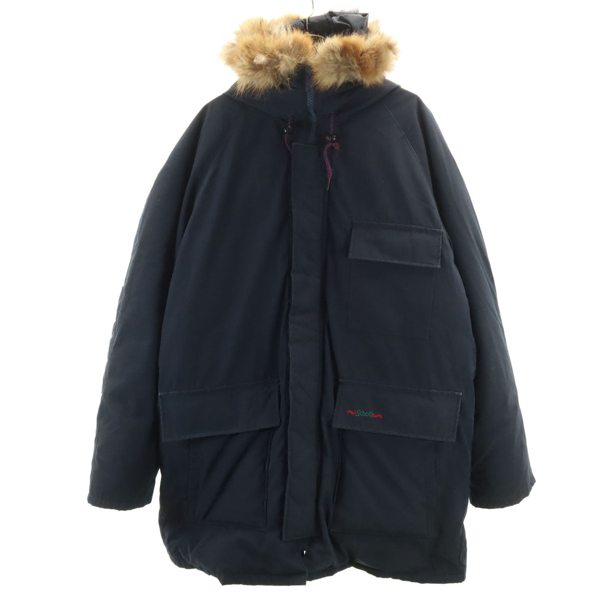 schott ショット 90s USA製 オールド ダウンジャケット L ネイビー メンズ