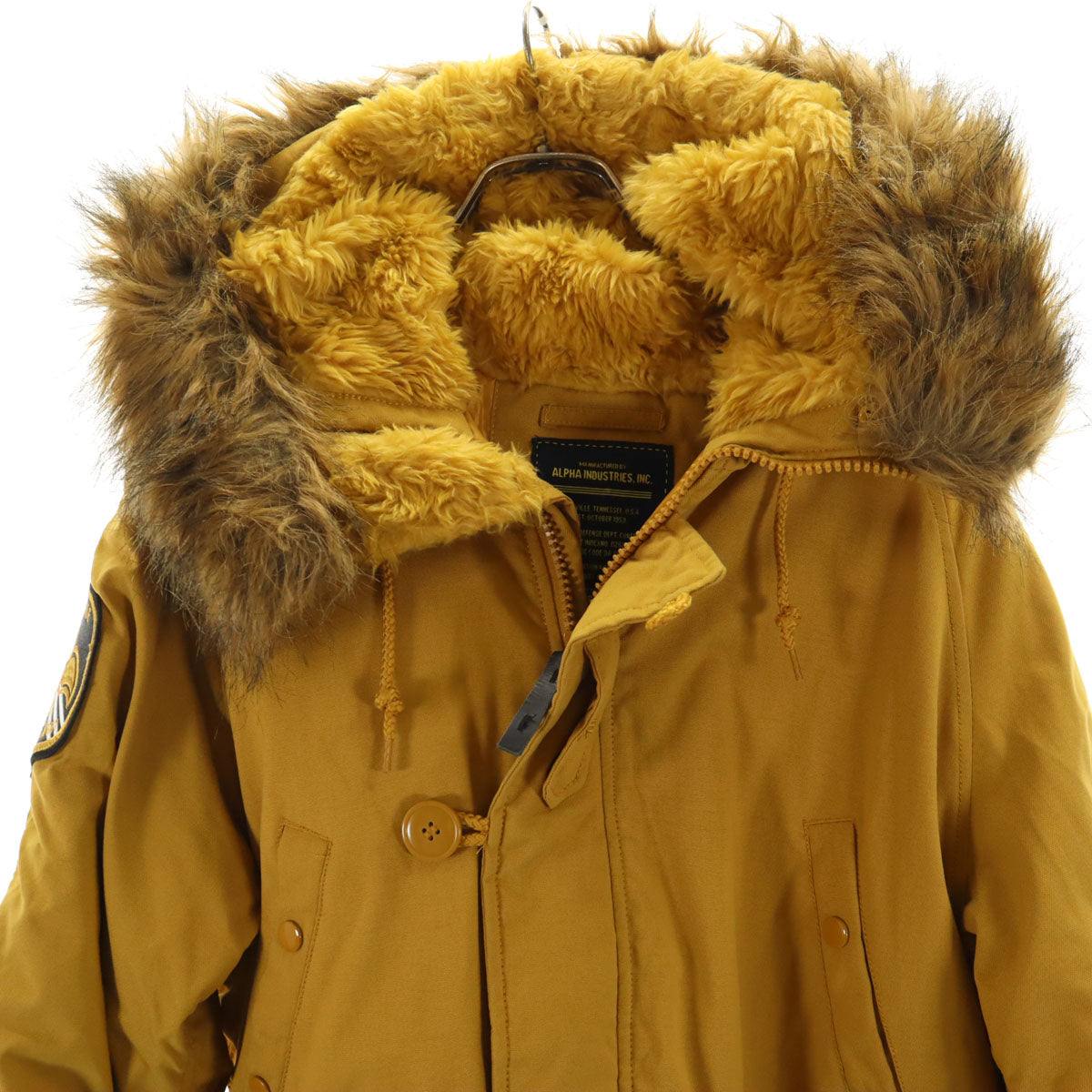 ALPHA INDUSTRIES INC アルファインダストリーズ 中綿コート M マスタード メンズ