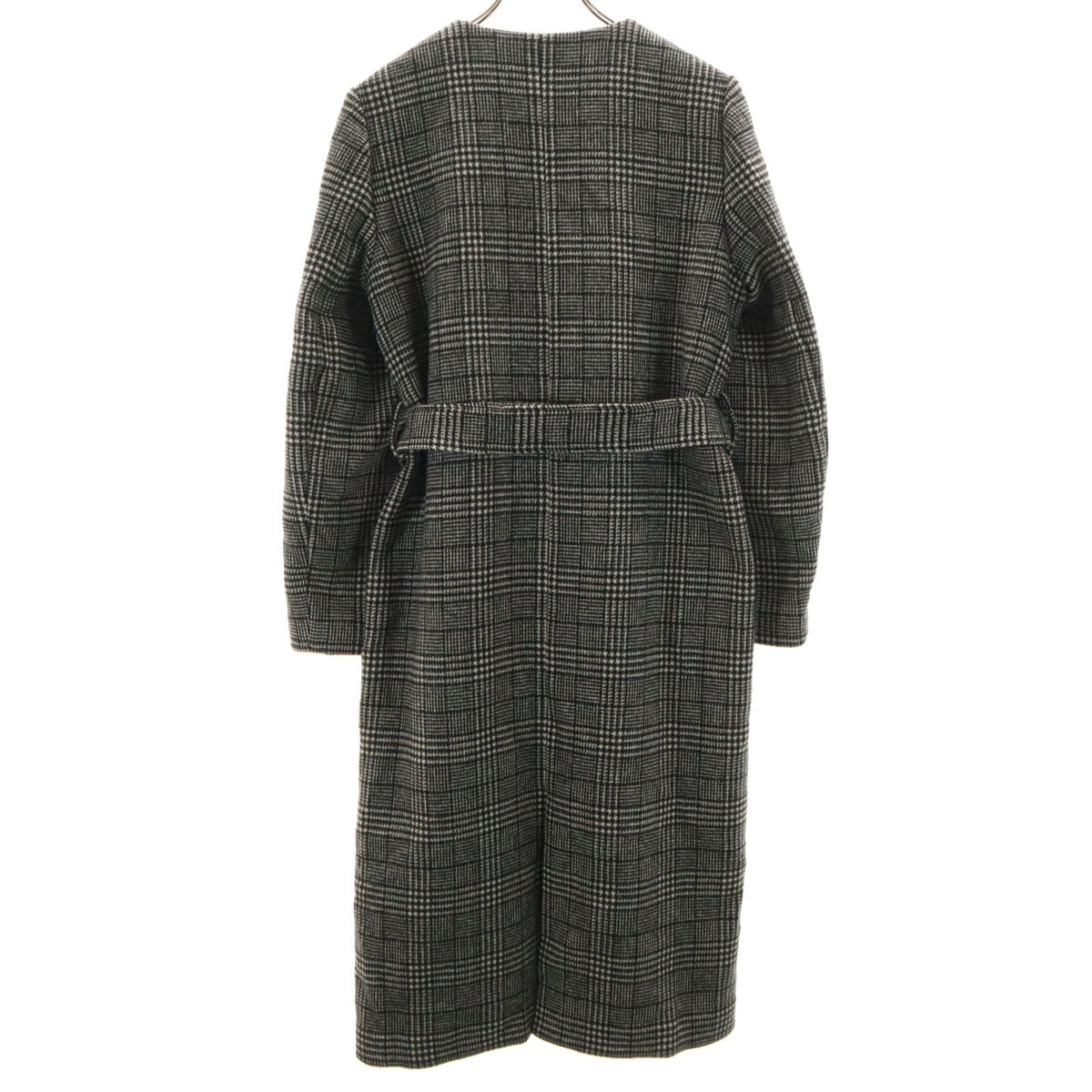 CELFORD セルフォード ウールブレンド チェック コート 38 ブラック系