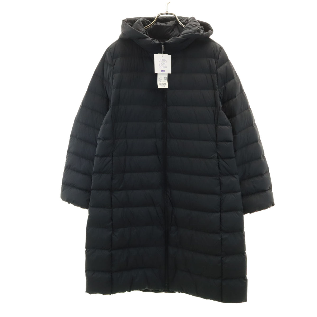 未使用 UNIQLO ユニクロ ウルトラライト ダウンコート XXL ブラック 収納袋付き レディース